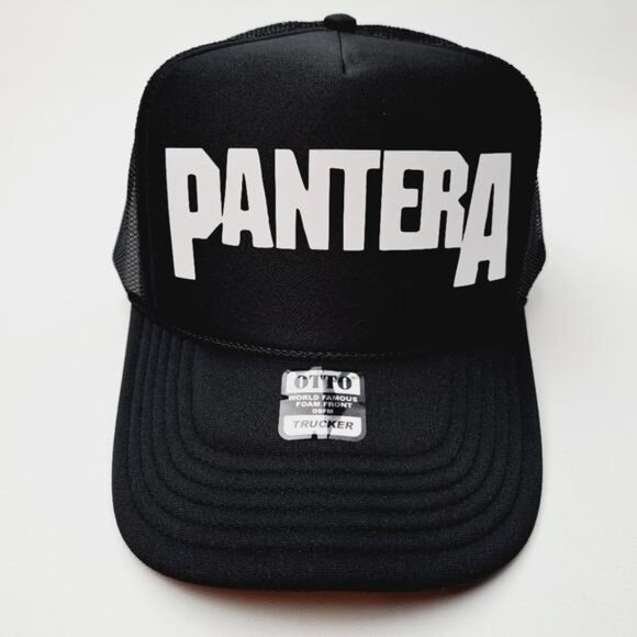 Pantera Texas Metal Fans Concert Merch Foam Trucker Mesh Snapback Cap Hat Black - Picture 2 of 4